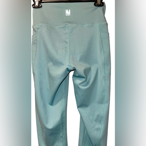 NICOLE MILLER SPORT LEGGINGS WOMEN BLUE ANKLE LENGTH POCKET-WORKOUT SIZE LARGE - Picture 6 of 13